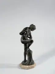 Badende by Max Klinger, 1898, Bronze mit schwarzer Patina, auf Marmorsockel montiert, sold Dec 2017