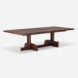 Miles Karpilow, Custom dining table, c. 1972, hand-carved walnut