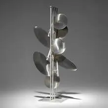 Jerome Kirk, Untitled (kinetic sculpture), 1981, aluminum