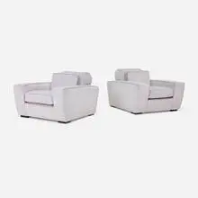 Paul Theodore Frankl, Speed lounge chairs, pair, c. 1938, velvet upholstery, painted wood