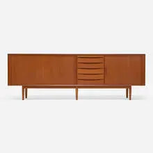 Arne Vodder, Cabinet, c. 1960, teak, leather