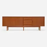 Arne Vodder, Cabinet, c. 1960, teak, leather
