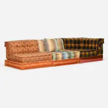 Mah Jong sofa by Hans Hopfer, 1971, upholstery, sold Jul 2025