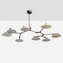 Lindsey Adelman, 9-Light Branching Disc chandelier, model BD.09.01, 2019, oil-rubbed bronze, porcelain