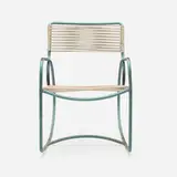 Walter Lamb, Rocking chair, model C-5701, c. 1955, bronze, vinyl cord