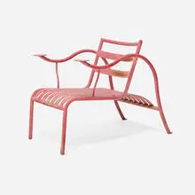 Jasper Morrison, Thinking Man's Chair (oxide red), 1986, enameled steel
