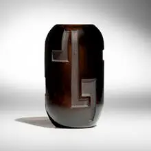 Jean Luce, Vase, c. 1935, acid-etched glass