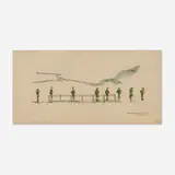 Richard Neutra, Drawing for the Corona School, Bell, California