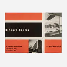 Richard Neutra, Amerika Haus Cologne exhibition poster, 1957, offset lithograph in colors