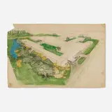 Richard Neutra, Architectural color rendering of the Medical Group Building, San Bernardino