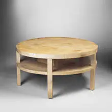 Samuel Marx, table, 1940s, parchment over wood