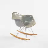 rocker by Charles and Ray Eames, 1950, fiberglass, birch, zinc, sold Jun 2001