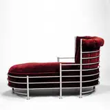 Warren McArthur, chaise lounge, 1932, aluminum, upholstery