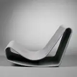 Willy Guhl, chair, 1954, fibrated concrete