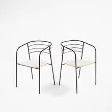 George Nelson, chairs, c. 1950, wrought Iron