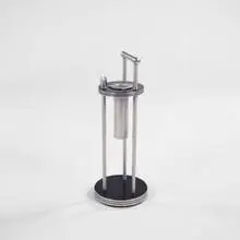 Warren McArthur, smoke stand, 1940s, aluminum, laminate