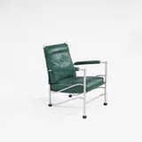Warren McArthur, lounge chair, 1930s, aluminum, vinyl