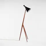 Östen Kristiansson, floor lamp, 1954, enameled metal, teak