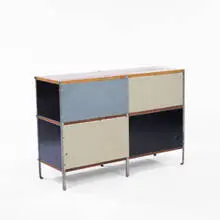 ESU 240-N by Charles and Ray Eames, 1950, zinc, walnut, masonite, sold Jun 2001