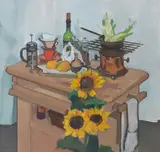 Norman Kirkham, Still Life with Sunflowers