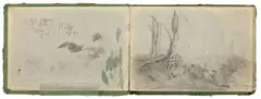 Friedrich Preller d. Ä., Skizzenbuch, Um 1851, Bleistift, zum Teil laviert, und (vereinzelt) Aquarell, Farbstift und Feder in Schwarz auf 43 Blatt Papier
