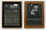 Reinhard Mucha, BBK Edition, 1990, 2-teilige Arbeit: Offset auf Papier in Holzrahmen mit gefärbtem Glas