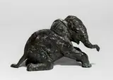 Knieender Elefant by Renée Sintenis, 1936, Bronze mit grünschwarzer Patina, sold Dec 2023