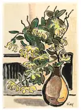 Blumenstilleben by Karl Schmidt-Rottluff, 1958, Farbkreide und Tuschpinsel auf Schoellershammer-Velin, sold May 2014