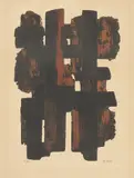 Pierre Soulages, Eau-forte IX, 1957, Aquatinta in Rotbraun und Radierung auf Rives-Velin