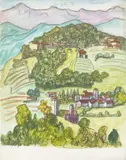 Hermann Hesse, Torello (23. Juli 27), 1927, Aquarell über Bleistift auf festem Papier