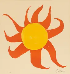 Alexander Calder, Red Sun, 1970, Farblithografie auf Velin