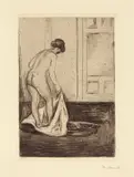 Edvard Munch, Badende Frau, 1902, Ätzradierung und Kaltnadel in Braunschwarz auf Velin