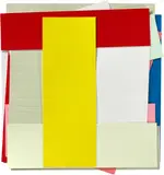 Imi Knoebel, 12 Farben, 15 Stäbe, 1993, Acryl auf Kunststofffolie, collagiert