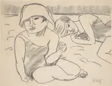 Karl Schmidt-Rottluff, Zwei Badende am Strande. 1920er-Jahre