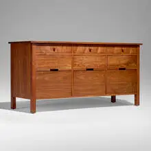Cabinet for the Foodmaker CEO Office, San Diego by Roy McMakin, 1991, cherry, sold Mar 2025