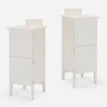 Two Door Cabinet, pair by Roy McMakin, 1987 / 1992, lacquered maple plywood, lacquered maple, sold Mar 2025