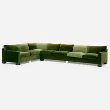 Roy McMakin, Sectional sofa from the El Vuelo Residence, 2002, upholstery, painted maple