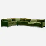 Roy McMakin, Sectional sofa from the El Vuelo Residence, 2002, upholstery, painted maple