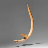Roger Dupzyk, Hanging chair from the William Burgess House, Palm Springs, 1967, exotic wood, steel, painted steel