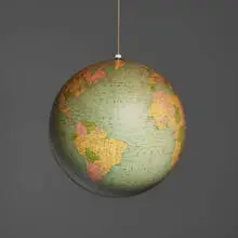 Albert Frey, Globe lamp from the William Burgess House, Palm Springs, c. 1965, printed paper over plastic