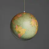 Albert Frey, Globe lamp from the William Burgess House, Palm Springs, c. 1965, printed paper over plastic