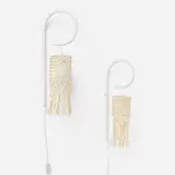 Elvire Bonduelle, Sconces, pair, 2020, PVC, straw