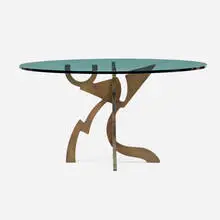 Pucci De Rossi, Dining table, 1987, glass, painted steel