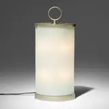 Gio Ponti, Pirellina table lamp, model 2781, 1967 / 2018, textured glass, brushed aluminum, plastic