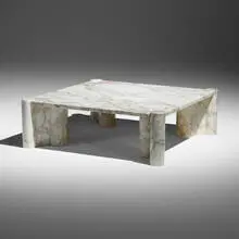 Jumbo coffee table by Gae Aulenti, Calacatta marble, sold Mar 2025