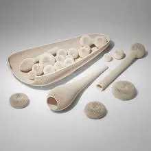 Tony Marsh, Perforated Vessel with Contents, 2012, glazed earthenware