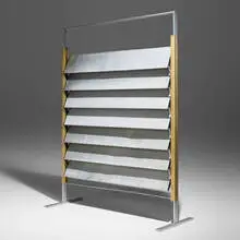 Brise-soleil for the Cité Scolaire de la Dullague, Béziers by Jean Prouvé, 1962-65, aluminum, metal, sold Mar 2025