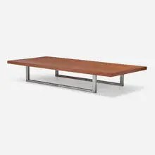 Camel table by Richard Neutra, c. 1968, mozambique, steel, sold Mar 2025