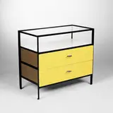 George Nelson, Steelframe cabinet, 1955, steel, glass, lacquered wood