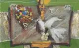 David McClure Rsa Rsw Rgi, White Bird and Flowers